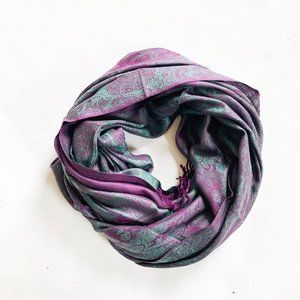 NWOT: Shimmering Jacquard Scarf/Wrap, Purple